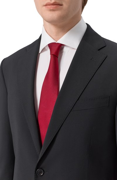 Шелковый галстук CANALI красного цвета по цене 21450 руб., арт. 18/HJ04526, фото 2 Шелковый галстук CANALI, арт. 18/HJ04526, фото 2