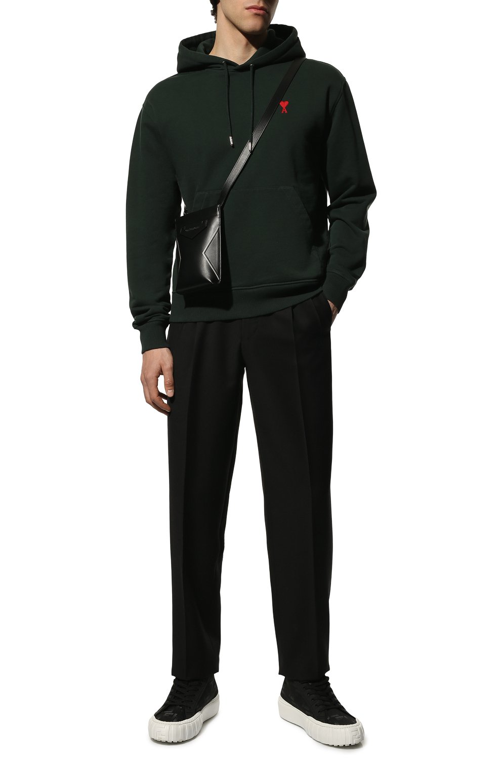 Хлопковое худи AMI, арт. USW200.730, фото 2