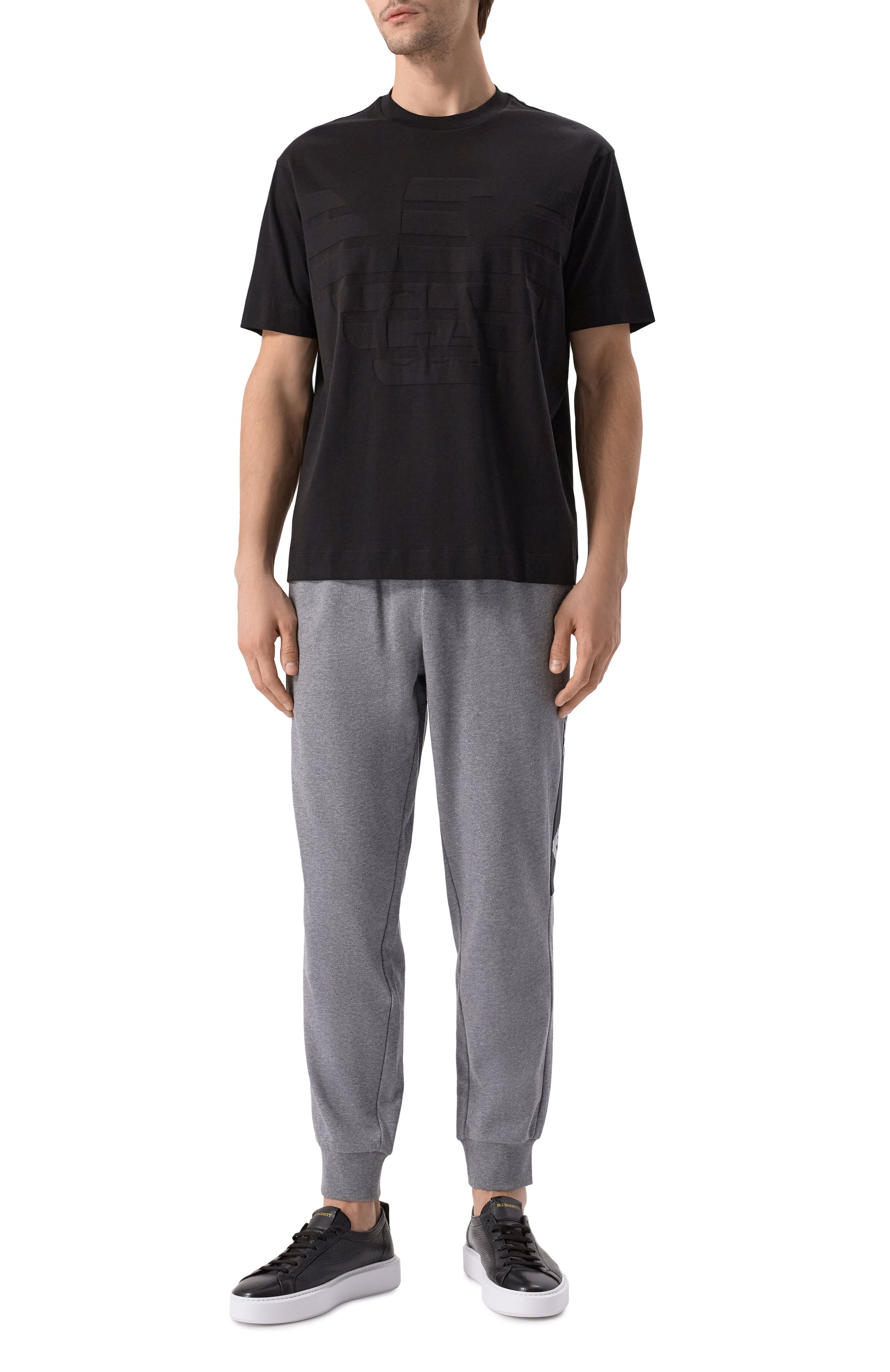 Хлопковые джоггеры EMPORIO ARMANI, арт. EM000500/AF10781, фото 2