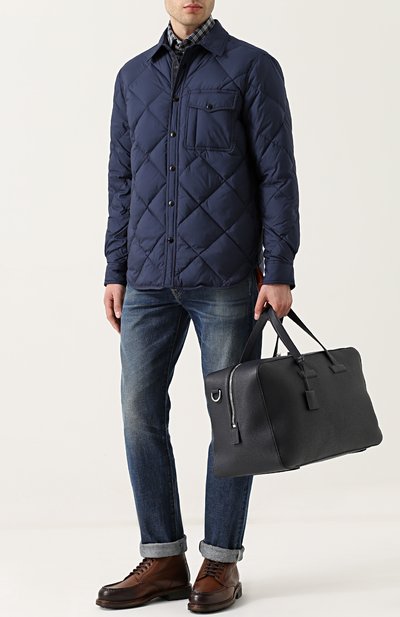 Кожаная дорожная сумка с плечевым ремнем TOM FORD, арт. H0348H-C92, фото 2