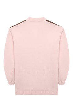 Детский шерстяной кардиган FENDI светло-розового цвета, арт. JFG063/A8L9/8A-12+ | Фото 2 (Рукава: Длинные; Материал внешний: Шерсть; Девочки Кросс-КТ: Кардиган-одежда; Региональные ограничения белый список (Axapta Mercury): RU; Драгоценные камни: Проставлено; Материал сплава: Проставлено; Ростовка одежда: 10 - 11 лет | 140 - 146см, 12 лет | 152 см, 8 лет | 128 см)