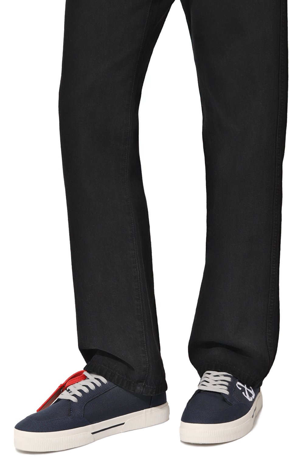 Текстильные кеды new low vulcanized OFF-WHITE темно-синего цвета по цене 35150 руб., арт. 0MIA293S24FAB001, фото 3 Текстильные кеды new low vulcanized OFF-WHITE, арт. 0MIA293S24FAB001, фото 3