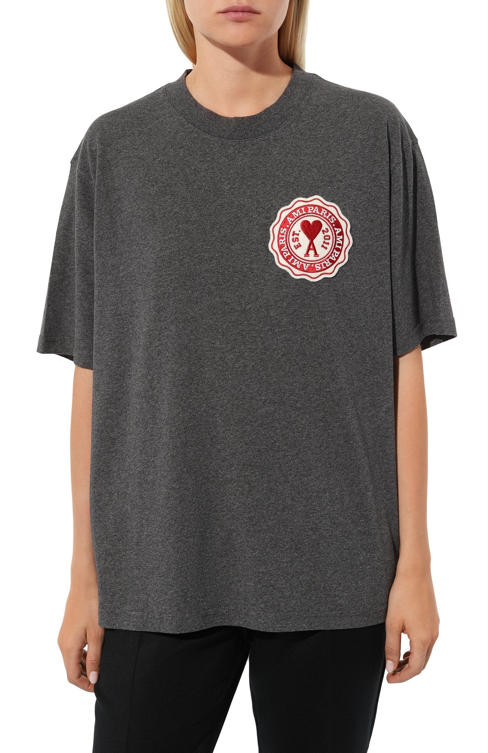 Хлопковая футболка AMI, арт. UTS011 717, фото 3