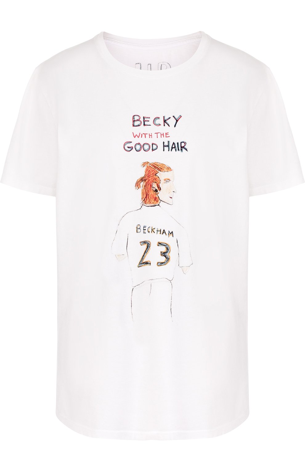 Хлопковая футболка с круглым вырезом и принтом UNFORTUNATE PORTRAIT, арт. BECKY WITH THE G00D HAIR/SS TEE, фото 1