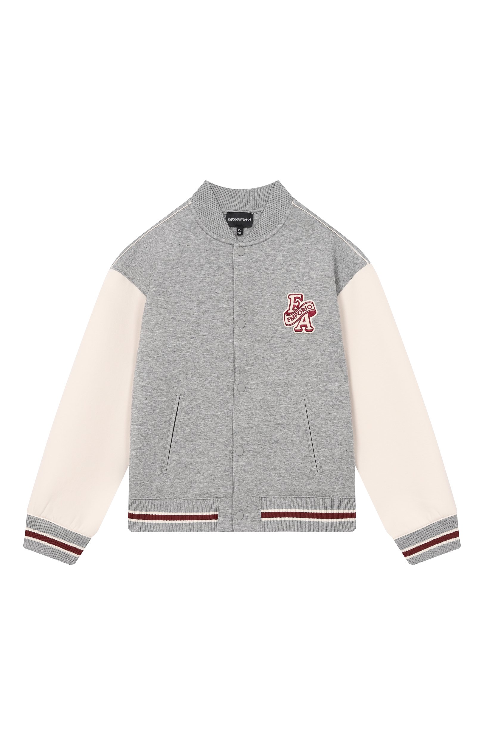 Хлопковая толстовка EMPORIO ARMANI серого цвета по цене 22100 руб., арт. EB001390/AF10126, фото 1 Хлопковая толстовка EMPORIO ARMANI, арт. EB001390/AF10126, фото 1