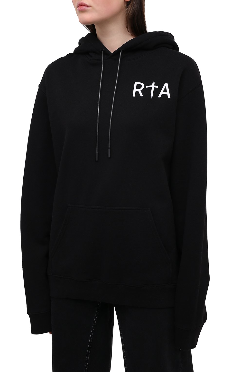 Хлопковое худи RTA, арт. WF0213-95BLK1, фото 3