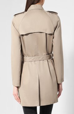 Женский хлопковый тренч SAINT LAURENT бежевого цвета, арт. 560541/Y600U | Фото 4 (Рукава: Длинные; Статус проверки: Проверена категория, Проверено; Материал внешний: Хлопок; Рукава от горловины: Длинные; Материал по�дклада: Вискоза; Длина (верхняя одежда): До середины бедра; Стили: Классический; Кросс-КТ: Куртка)
