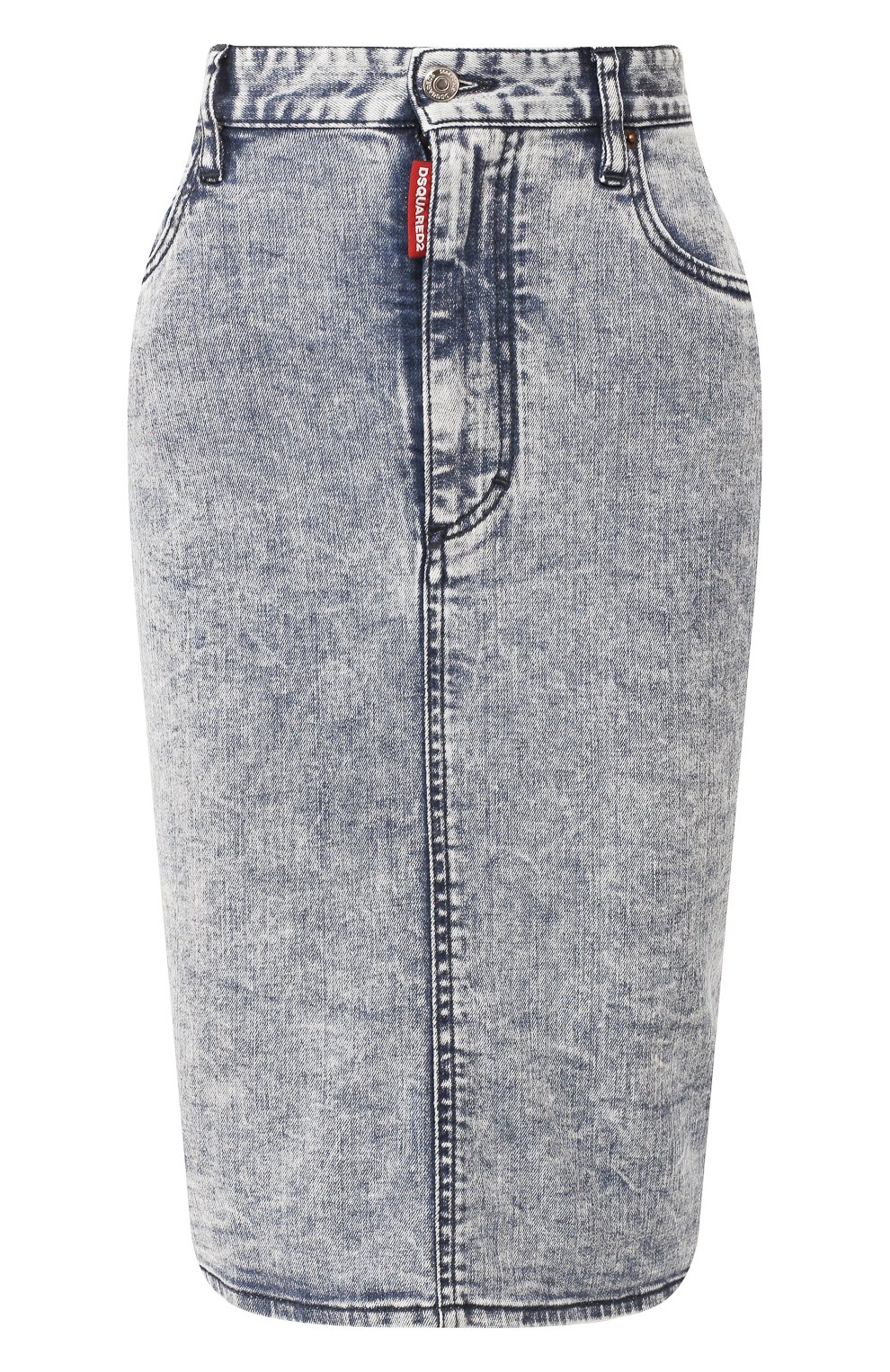Джинсовая юбка DSQUARED2 голубого цвета по цене 26950 руб., арт. S72MA0712/S30342, фото 1 Джинсовая юбка DSQUARED2, арт. S72MA0712/S30342, фото 1