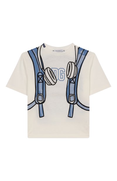 Хлопковая футболка DOLCE & GABBANA, арт. L4JTHV/II7H5/8-12+