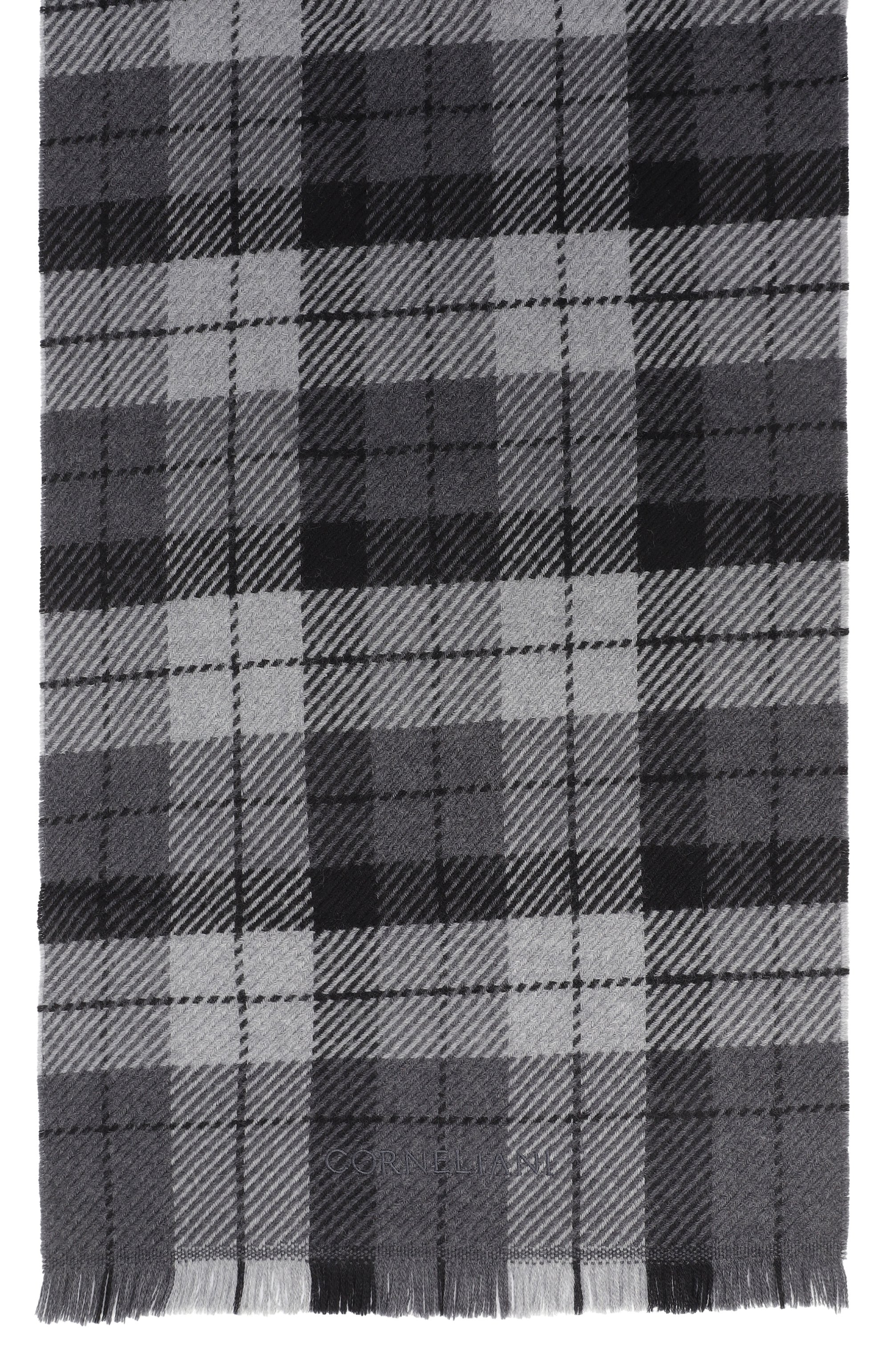 Шерстяной шарф CORNELIANI серого цвета по цене 29150 руб., арт. 26B354-2629016, фото 4 Шерстяной шарф CORNELIANI, арт. 26B354-2629016, фото 4