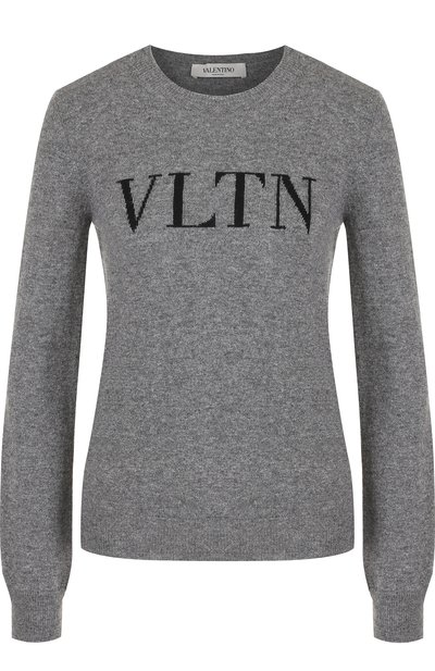 Женский пуловер из смеси шерсти и кашемира с логотипом бренда VALENTINO, арт. QB3KC10546T