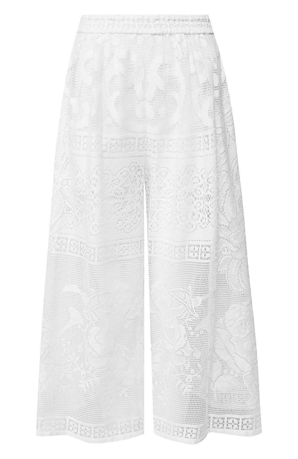 Хлопковые брюки DOLCE & GABBANA белого цвета по цене 93900 руб., арт. FTBDRZ/HHMBC, фото 1 Хлопковые брюки DOLCE & GABBANA, арт. FTBDRZ/HHMBC, фото 1