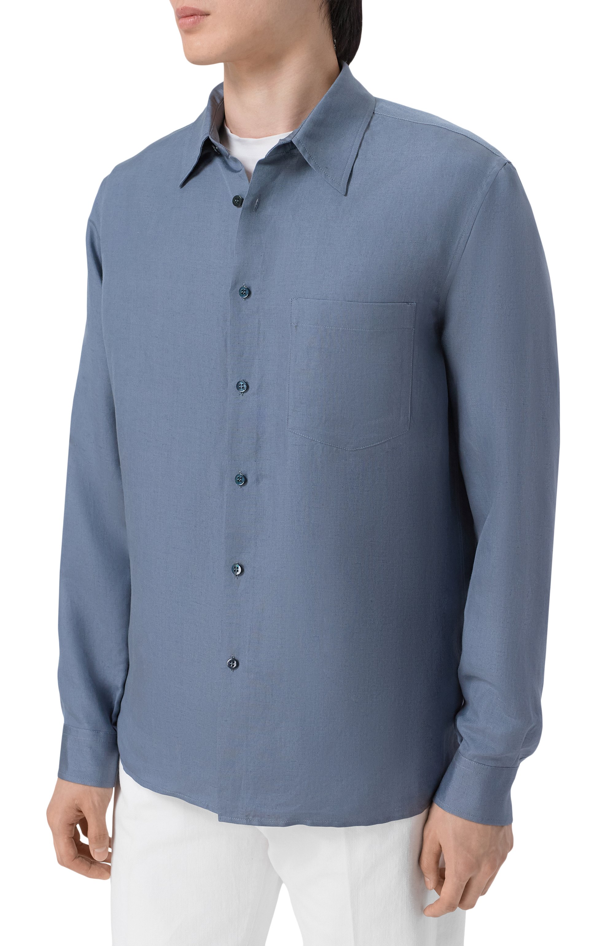 Рубашка изо льна и шелк а MVST, арт. M26.2PM.B010/F123, фото 3