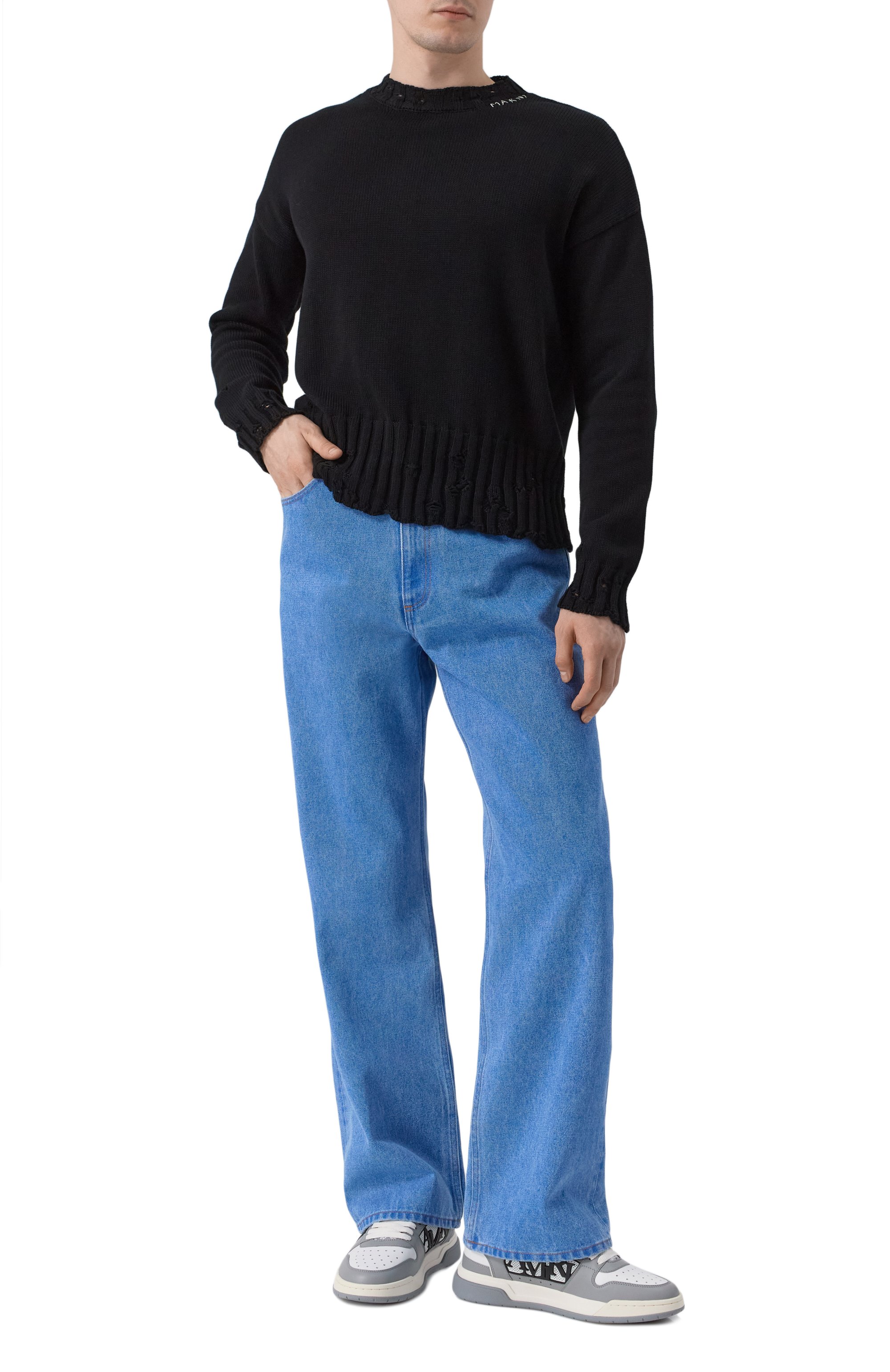 Хлопковый свитер MARNI, арт. GCMG0210A0/UFC652, фото 2