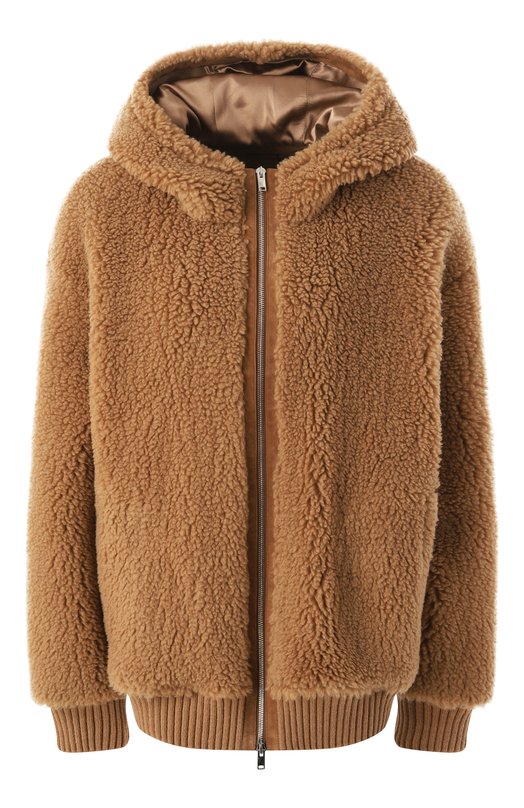 Бомбер из шерсти и шелка MVST TXTRBCK-Y389-1/LC1611 Коричневый TXTRBCK-Y389-1/LC1611
