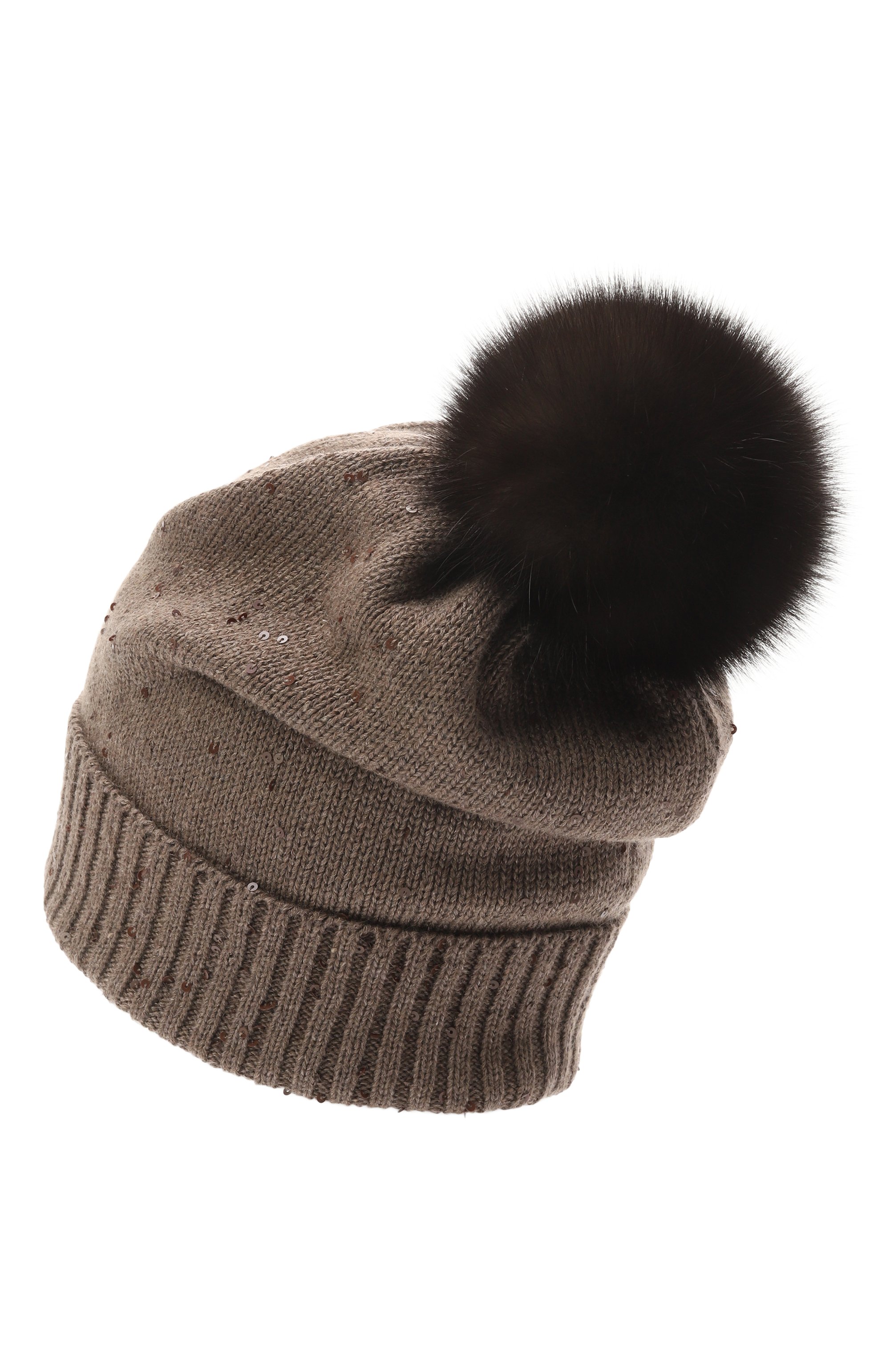 Шапка из кашемира и шелка с отделкой из соболя BLACK SABLE, арт. BS-47CC15, фото 2