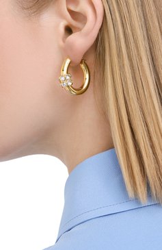 Женские серьги CHLOÉ золотого цвета, арт. CHC20AFE82CH5 | Фото 2 (Материал: Металл; Нос: Не проставлено; Региональные ограничения белый список (Axapta Mercury): Не проставлено)