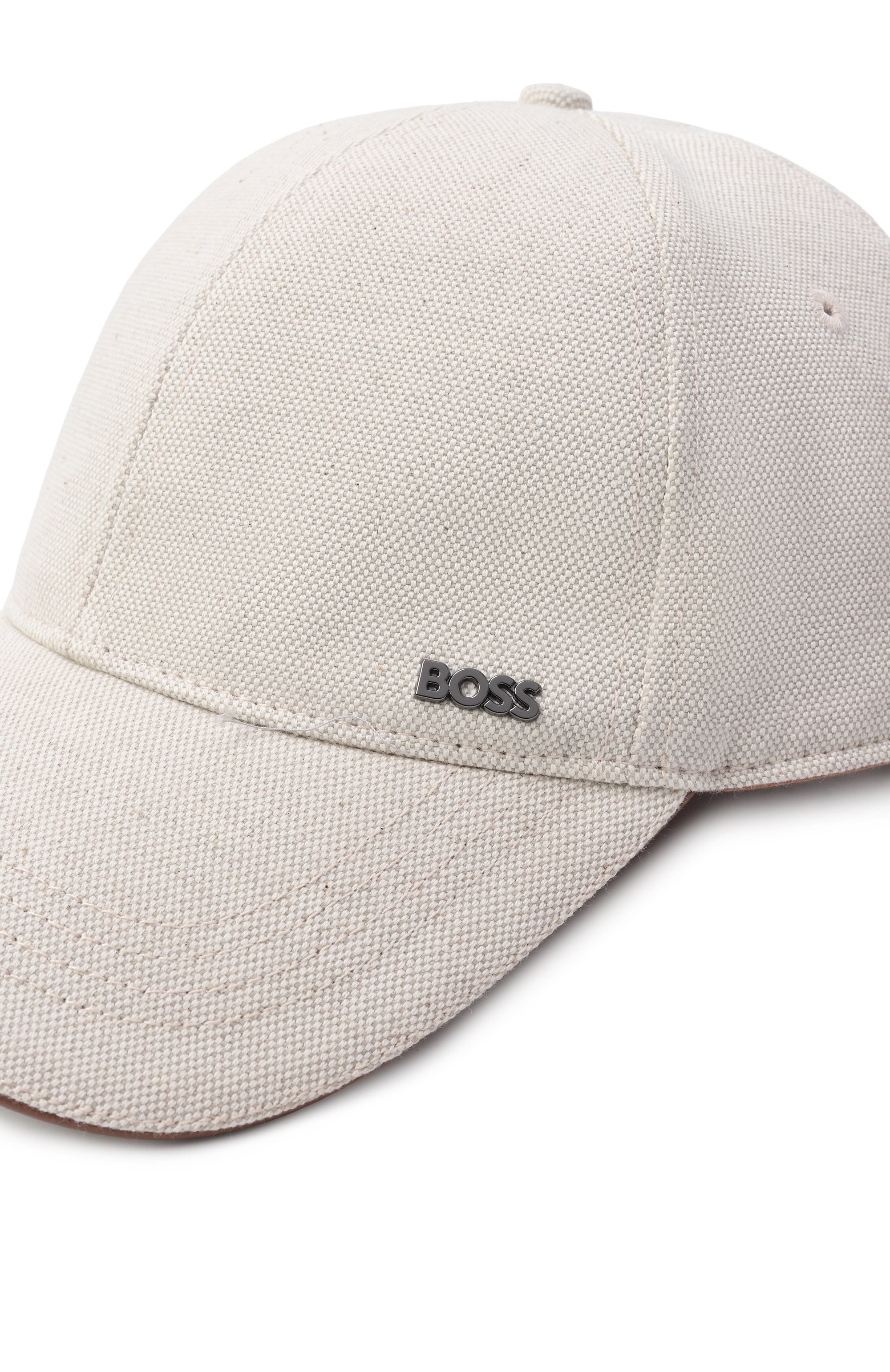 Хлопковая бейсболка BOSS кремового цвета по цене 9195 руб., арт. 50562788, фото 3 Хлопковая бейсболка BOSS, арт. 50562788, фото 3