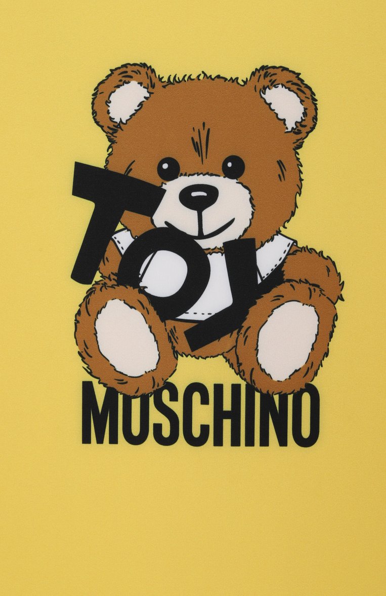 Детского слитный купальник MOSCHINO желтого цвета, арт. HJL00B/LKA00/10-14 | Фото 3 (Нос: Не проставлено; Материал внешний: Синтетический материал; Принт: С принтом; Тематический товар: Teddy Bear; Автоматизация состава: Проставлено; Ростовка одежда: 10 - 11 лет | 140 - 146см, 12 лет | 152 см)