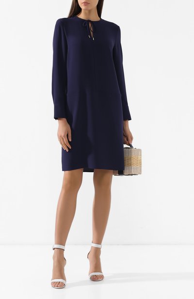 Платье прямого кроя WINDSOR синего цвета по цене 34750 руб., арт. 52 DE101H 10004367, фото 2 Платье прямого кроя WINDSOR, арт. 52 DE101H 10004367, фото 2