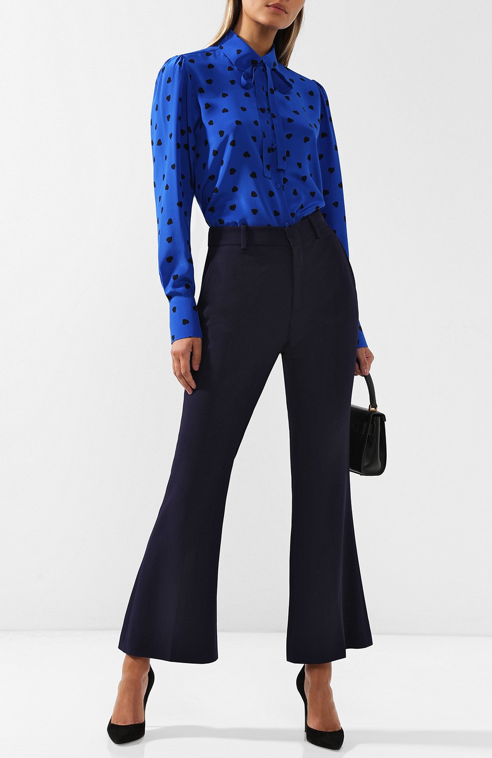 Укороченные однотонные брюки со стрелками GUCCI, арт. 497762/ZKR01, фото 2