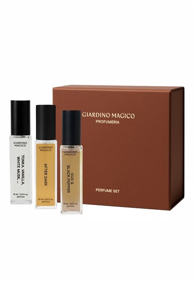 Женский парфюмерный набор tonka, vanilla, white musk,…/ after dark/ oud &amp; black pepper (3x15ml) GIARDINO MAGICO, арт. 4660222284280