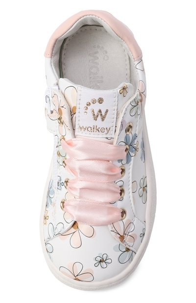 Кожаные кеды WALKEY белого цвета по цене 15350 руб., арт. Y1A9-44115-1950, фото 4 Кожаные кеды WALKEY, арт. Y1A9-44115-1950, фото 4