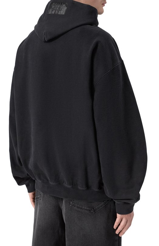 Хлопковое худи VETEMENTS ME76HD147B/1302 M0LLET0N Чёрный  ME76HD147B/1302 M0LLET0N Фото 4