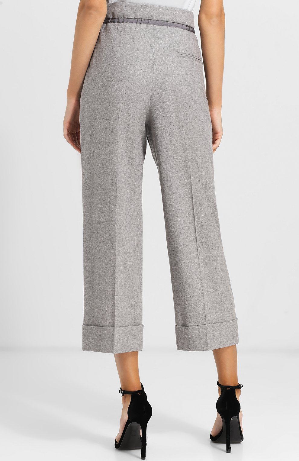 Шерстяные брюки с отворотами GIORGIO ARMANI, арт. 8WHPP00S/T008U, фото 4