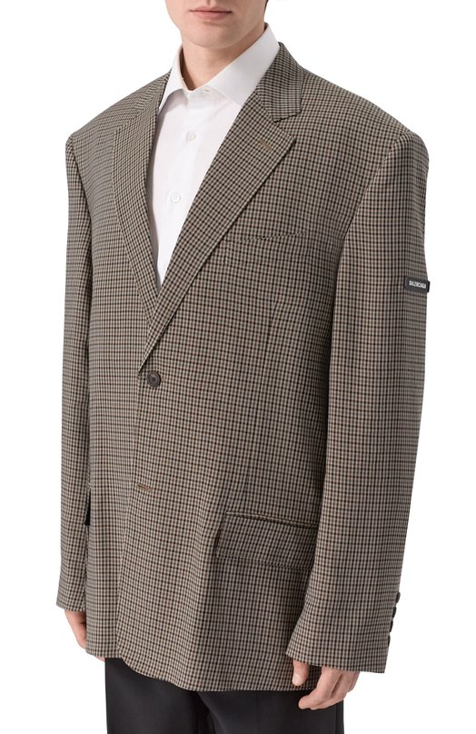 Пиджак из лиоцелла Balenciaga 850763/TT038 Бежевый  850763/TT038 Фото 3