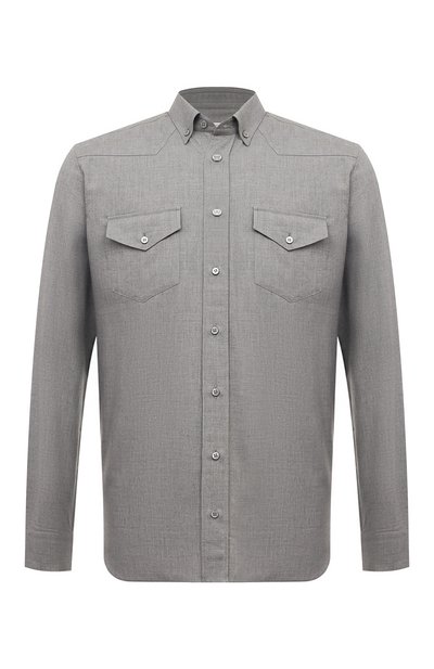 Мужская рубашка из хлопка и кашемира ZILLI, арт. REGC02ZS04050ZS001649