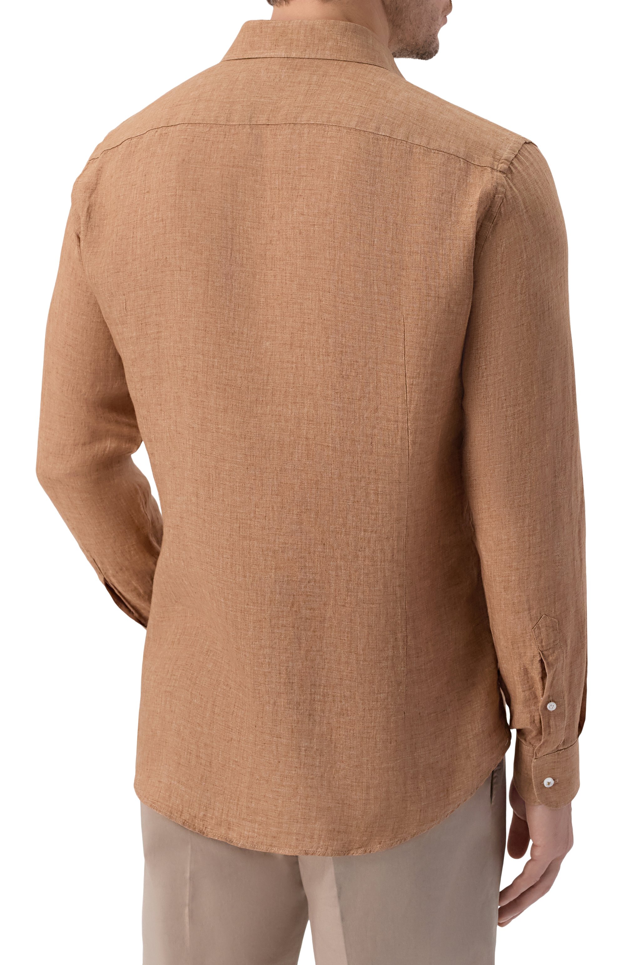 Льняная рубашка BOSS CAMEL, арт. 50560284, фото 4