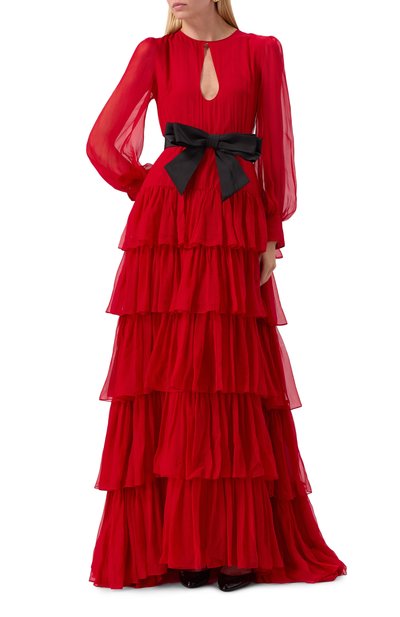 Шелковое платье VALENTINO, арт. 6B0VDL30/2UP, фото 2