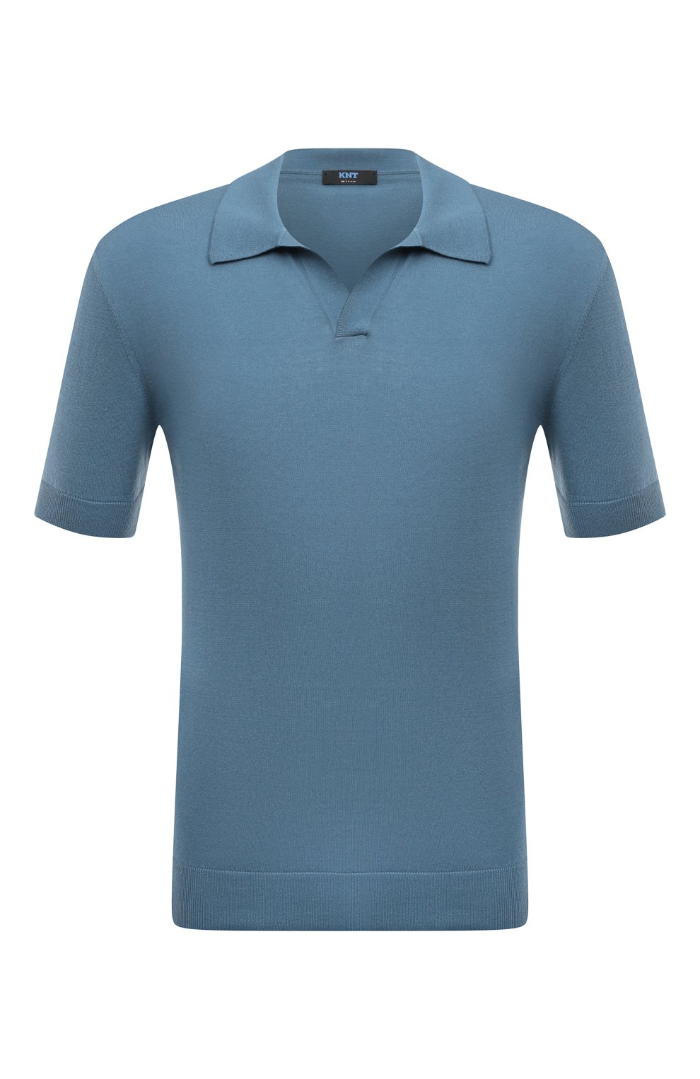 Хлопковое поло KITON голубого цвета по цене 99500 руб., арт. UMM052102, фото 1 Хлопковое поло KITON, арт. UMM052102, фото 1