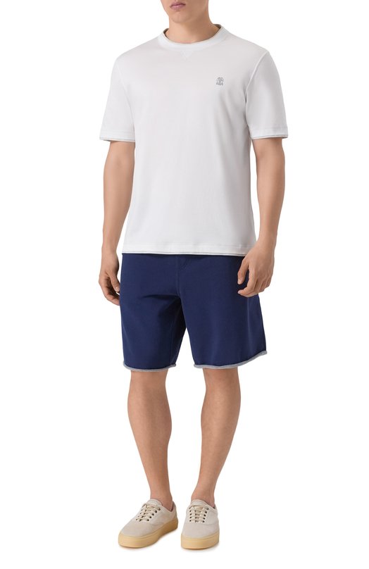 Хлопковая футболка Brunello Cucinelli M0B137451G Белый  M0B137451G Фото 2