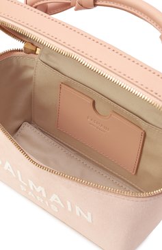 Женская сумка b-army BALMAIN светло-розового цвета, арт. EN1BG921/LCBD | Фото 5 (Материал: Натуральная кожа, Натуральная замша; Ремень/цепочка: На ремешке; Размер: small; Автоматизация ТО: Проставлено; Автоматизация состава: Проставлено)