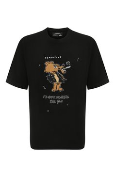 Мужская хлопковая футболка DOMREBEL черного цвета, арт. QUIT/T-SHIRT | Фото 1 (Рукава: Короткие; Длина (для топов): Стандартные; Стили: Гранж; Принт: С принтом; Материал сплава: Проставлено; Материал внешний: Хлопок; Драгоценные камни: Проставлено)