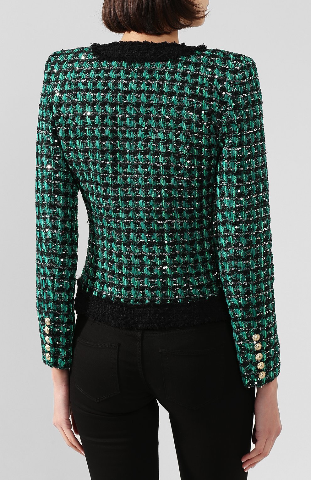 Жакет BALMAIN зеленого цвета по цене 418000 руб., арт. SF17250/X236, фото 4 Жакет BALMAIN, арт. SF17250/X236, фото 4