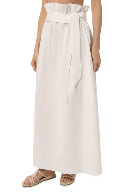 Хлопковое платье-юбка LA NEIGE белого цвета по цене 24200 руб., арт. #S-03-L, фото 3 Хлопковое платье-юбка LA NEIGE, арт. #S-03-L, фото 3