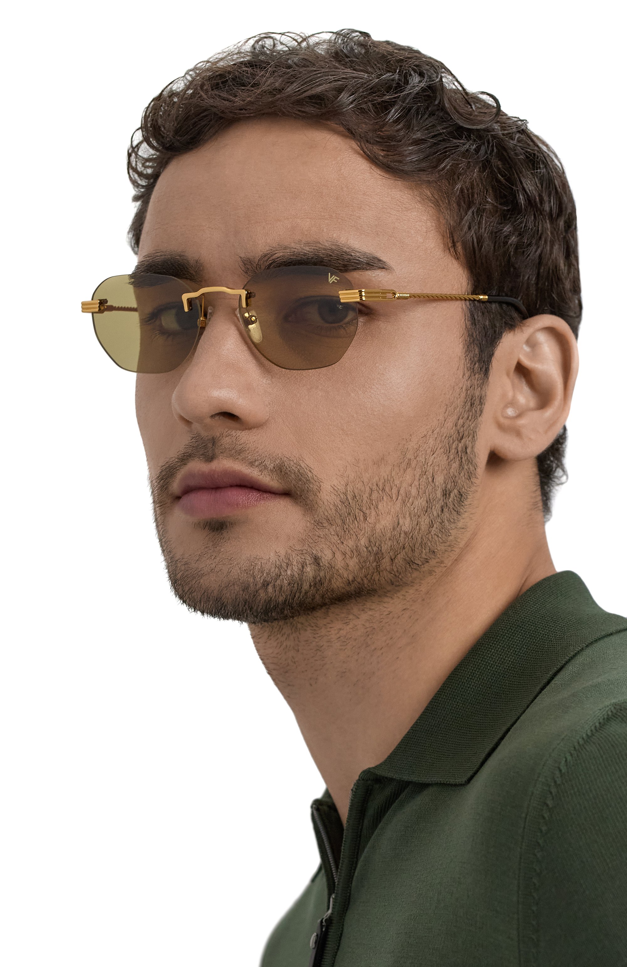 Солнцезащитные очки VINTAGE FRAMES, арт. DETR0IT PLAYER 24KT G0LD/AMBER, фото 2