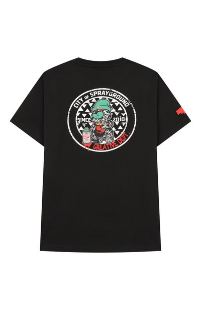 Хлопковая футбол ка SPRAYGROUND, арт. SPY1515BLK/CREATIVE DEPT. REGULAR T-SHIRT BLK
