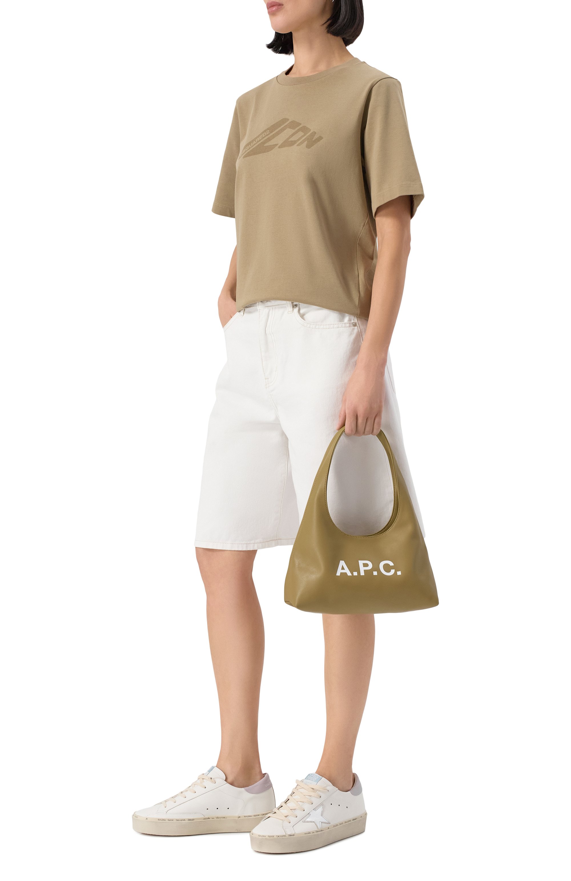 Сумка ninon baby A.P.C. хаки цвета по цене 25100 руб., арт. F67027/PUAAT, фото 7 Сумка ninon baby A.P.C., арт. F67027/PUAAT, фото 7