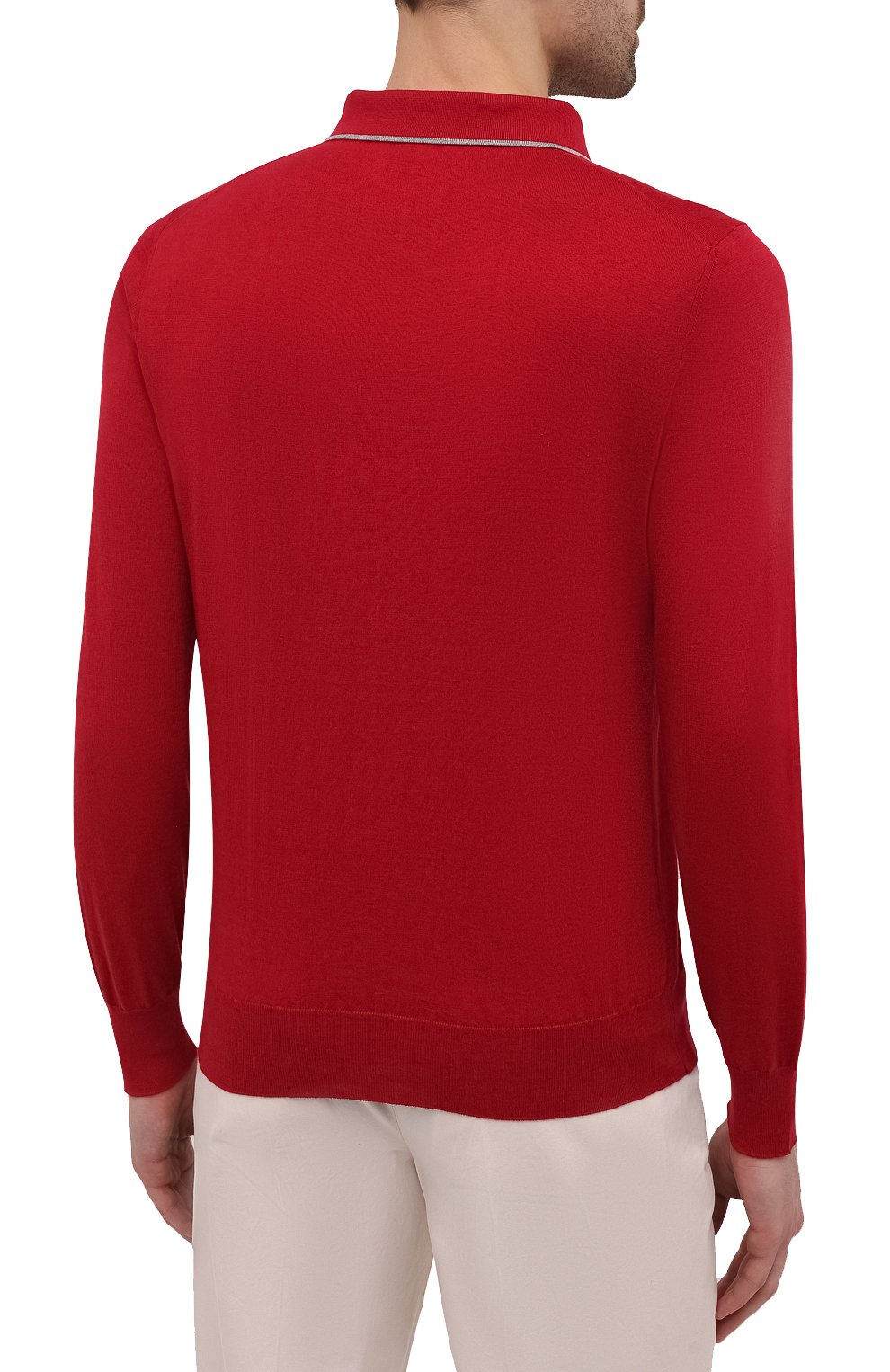 Поло из хлопка и кашемира FIORONI бордового цвета по цене 79200 руб., арт. MK22609C2, фото 4 Поло из хлопка и кашемира FIORONI, арт. MK22609C2, фото 4