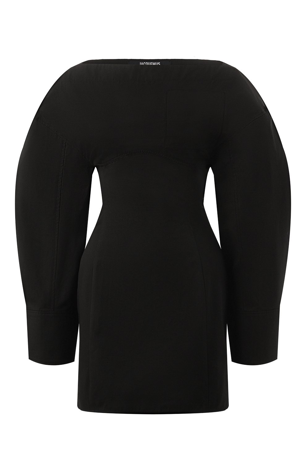 Хлопковое платье JACQUEMUS черного цвета по цене 69050 руб., арт. 24H243DR199/1519, фото 1 Хлопковое платье JACQUEMUS, арт. 24H243DR199/1519, фото 1