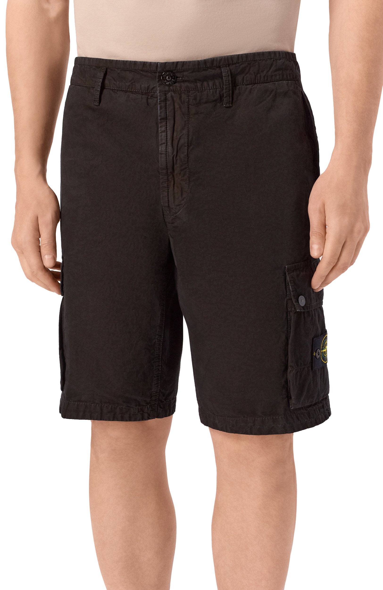 Хлопковые шорты STONE ISLAND черного цвета по цене 43150 руб., арт. L1S15L100019/S00WA, фото 3 Хлопковые шорты STONE ISLAND, арт. L1S15L100019/S00WA, фото 3