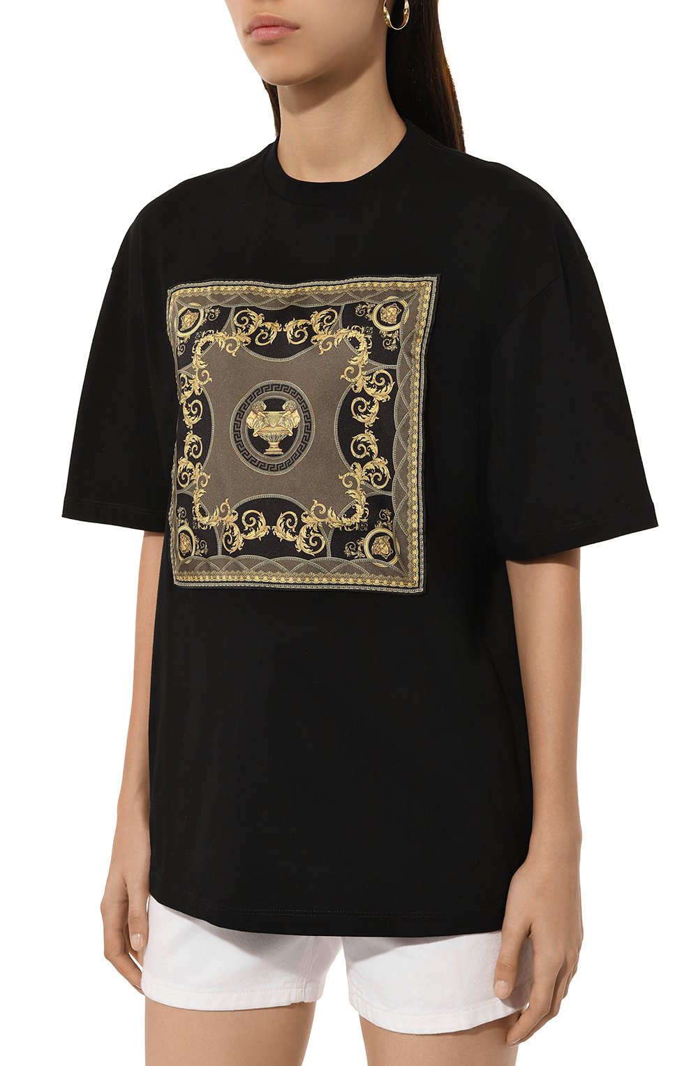 Хлопковая футболка VERSACE, арт. 1016291/1A11595, фото 3
