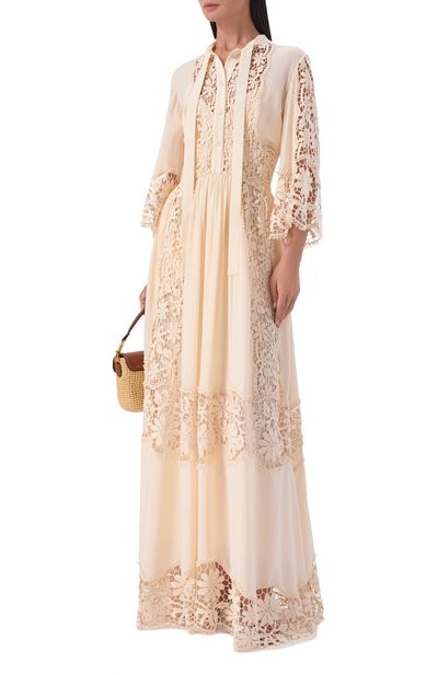 Платье из хлопка и шелка ELIE SAAB, арт. D1158NS26/SIM03, фото 2