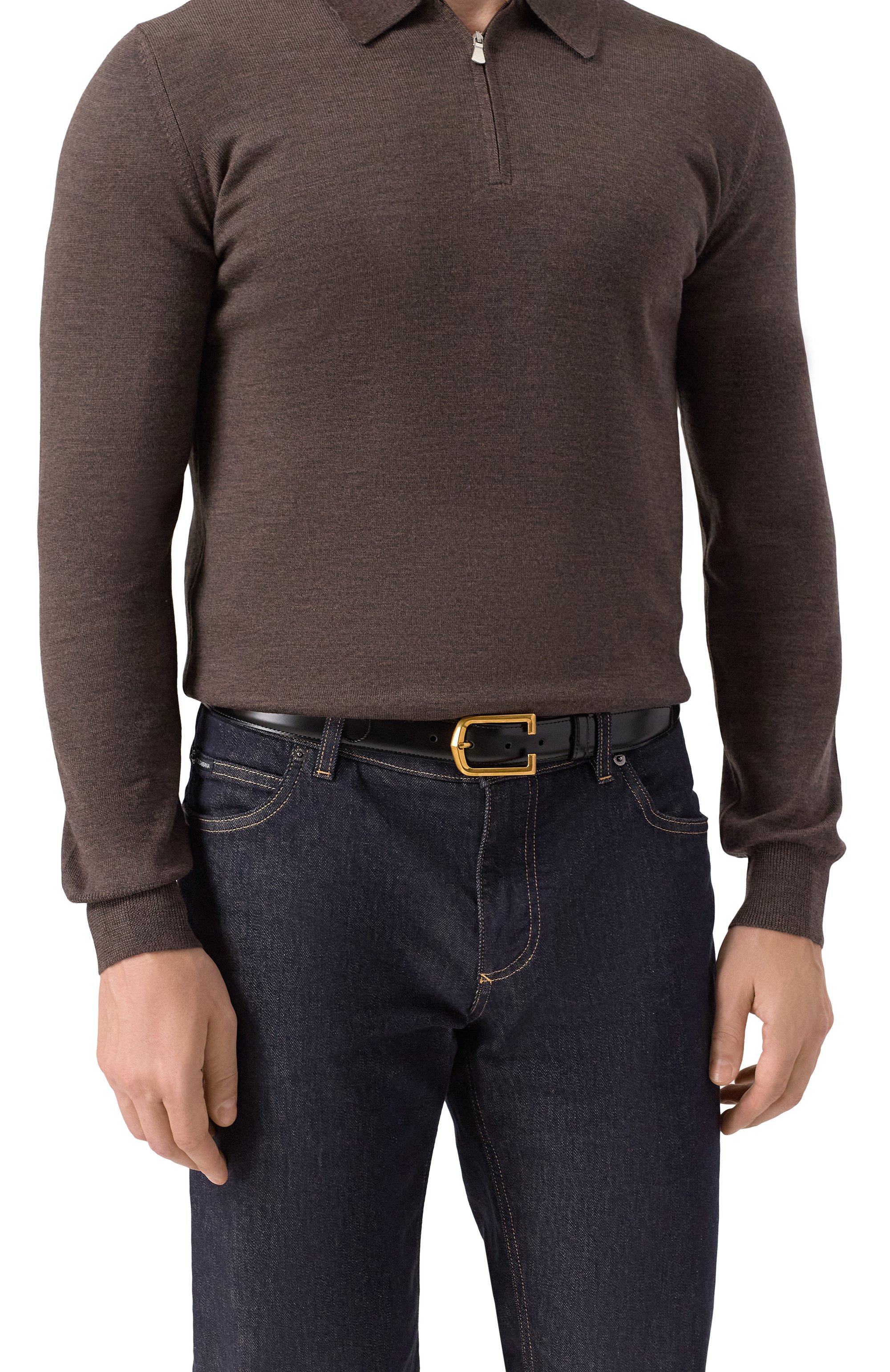 Кожаный ремень CORNELIANI, арт. 26V312-2620830, фото 2