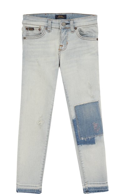 Джинсы с декоративными потертостями и вышивкой POLO RALPH LAUREN, арт. 313689943, фото 1