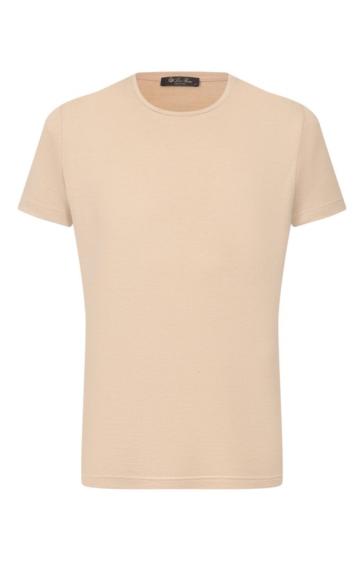 Футболка из шелка и хлопка Loro Piana FAF6128 Бежевый FAF6128